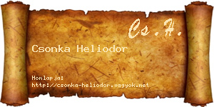 Csonka Heliodor névjegykártya